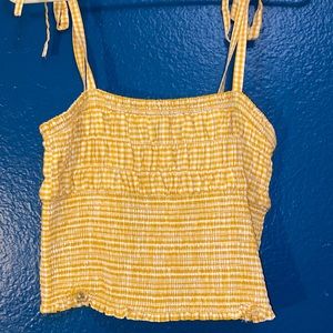 Forever 21 Yellow Plaid Top